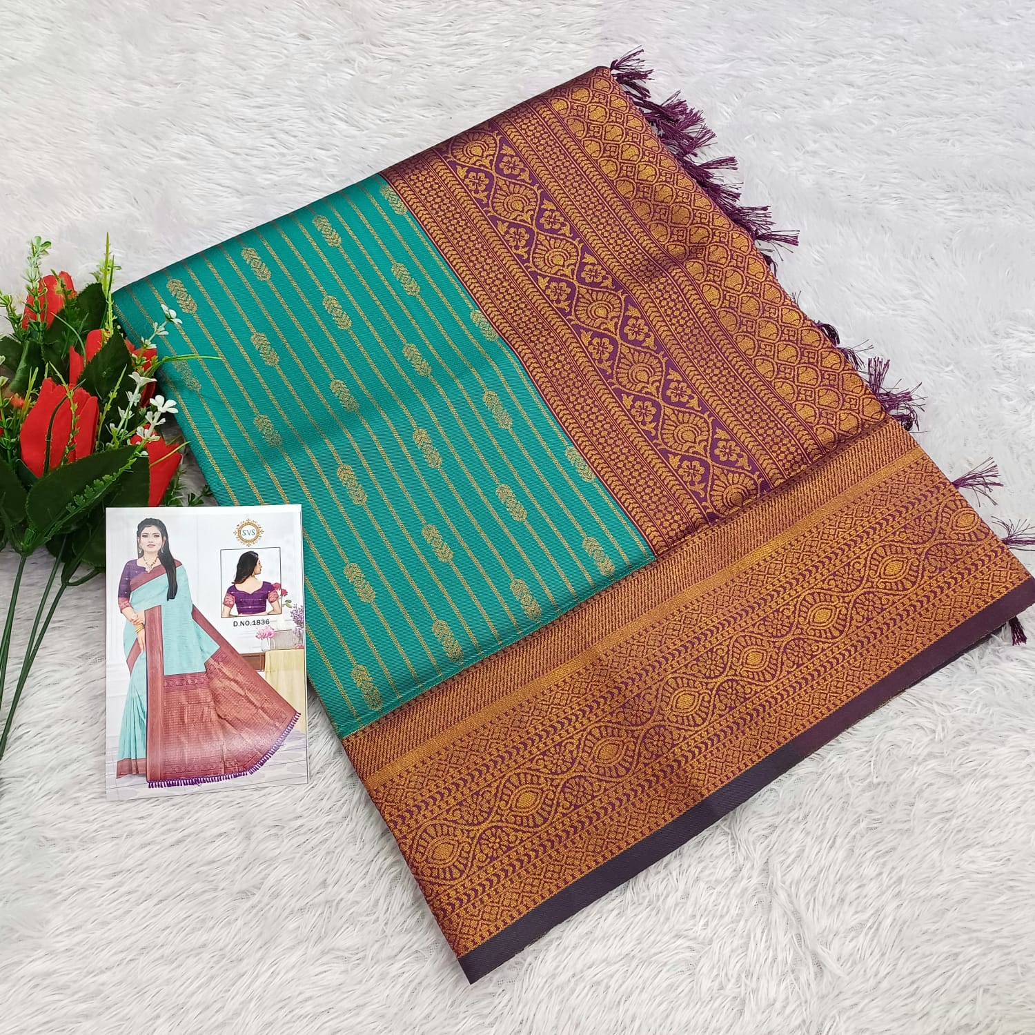Fusion pattu saree